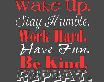 WAKE UP and REPEAT Sign Insert Only - Interchangeable Sign Insert, Holidays, Seasons, Celebrations, Rustic Home Décor