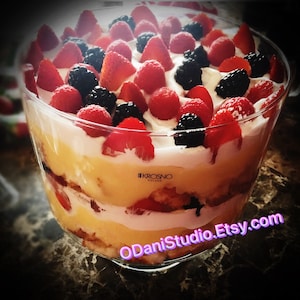 Easy Peasy BERRY TRIFLE Homemade Recipe - Digital Download - Printable