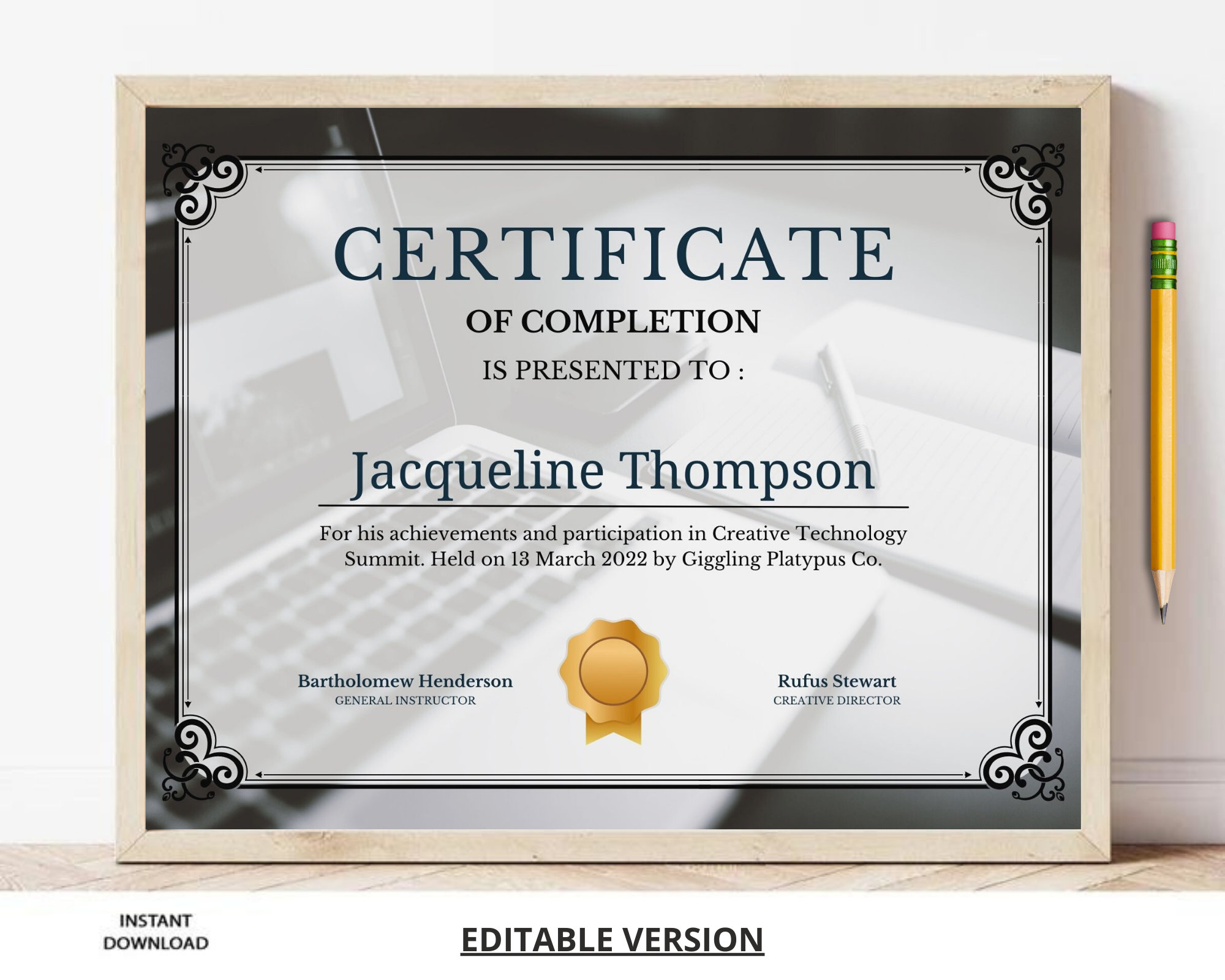 Certificate of Completion Certificate of Etsy