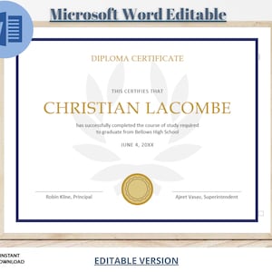 Certificate of Completion Template Word, End of the Year Awards for Students, Certificate of Appreciation Template Word, Certificate Awards
