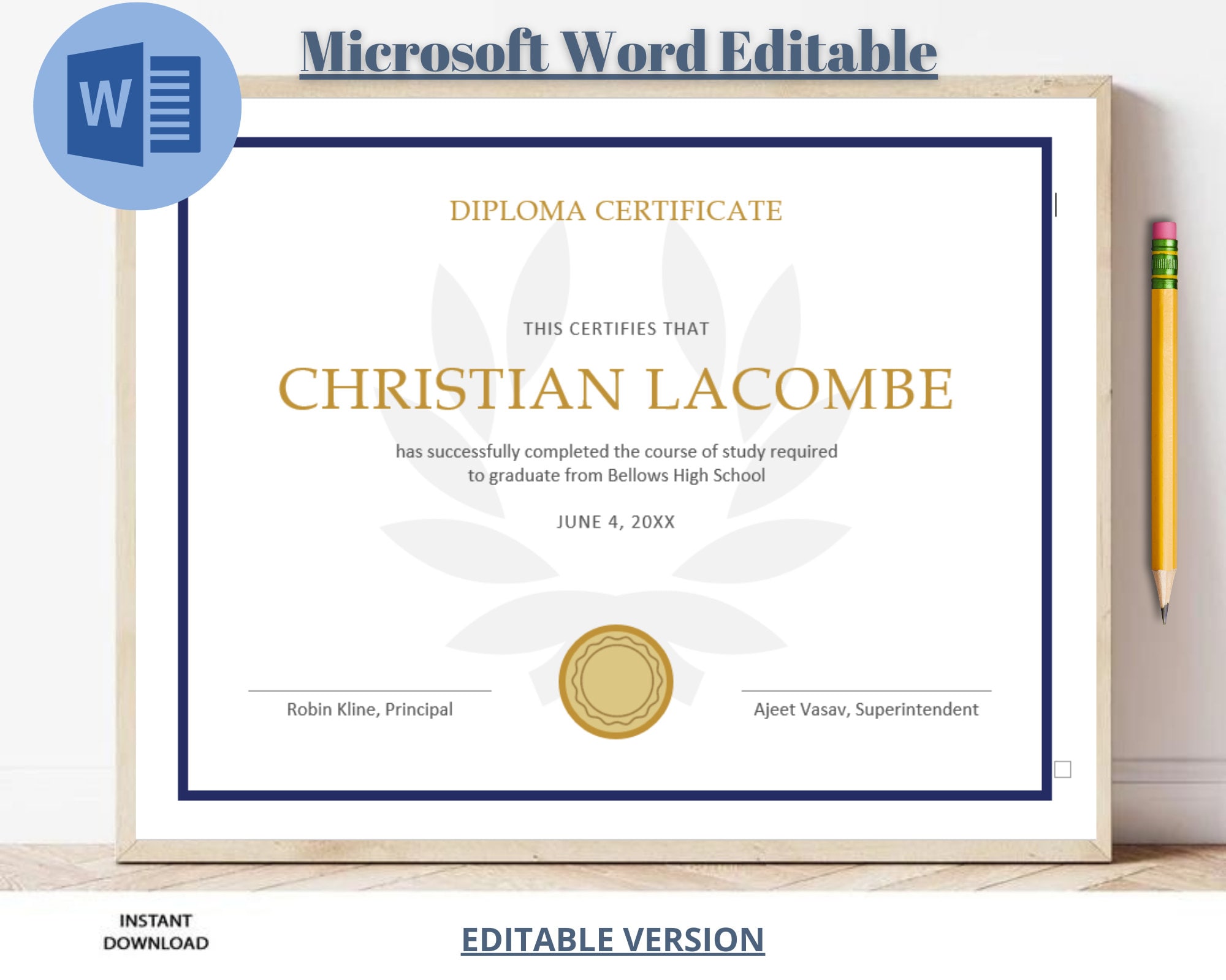 FREE Course Certificate Template - Download in Word, Google Docs