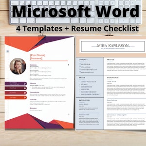 Resume Template Word | CV Template | Cover Letter Template | Resume Template | Resume Template Google Docs | ATS Resume | Portfolio Resume