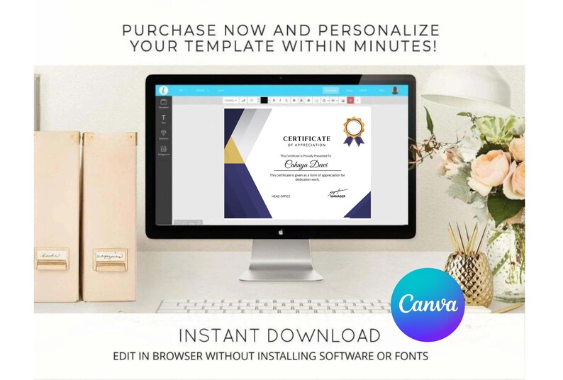 Editable Certificate of Appreciation Template | Printable Award ...
