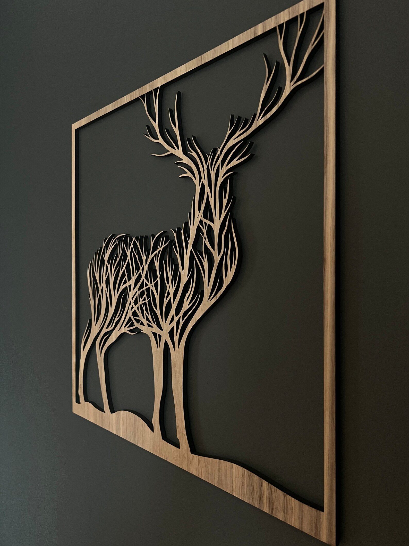 Stag Wall Art Stag Deer Wall Art Bedroom Living Room Etsy UK
