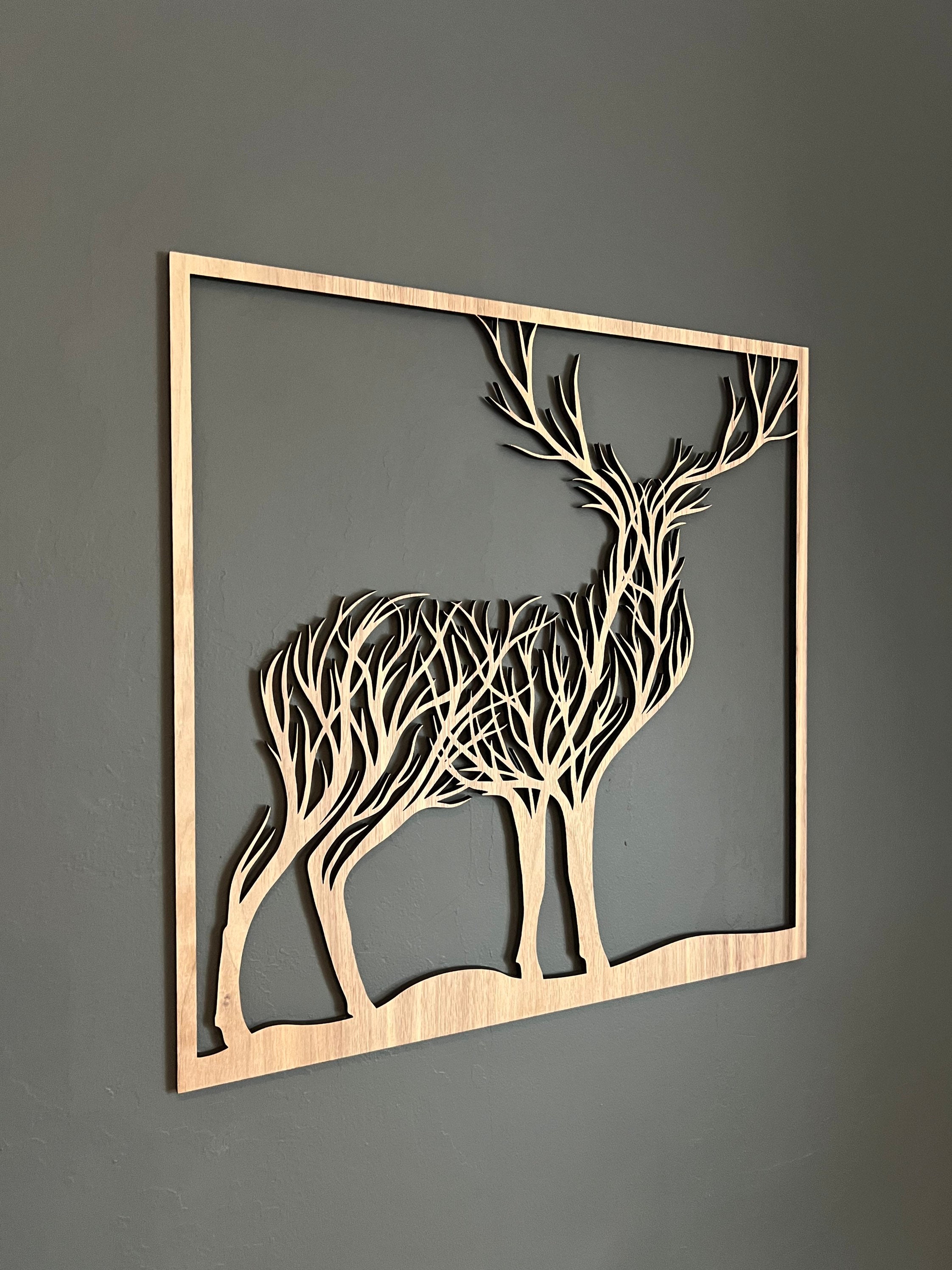 Stag Wall Art Stag Deer Wall Art Bedroom Living Room Etsy UK