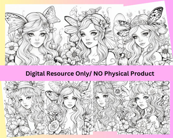 37 Fairytale Princess Coloring Pages for Kids and Adults, Printable ...