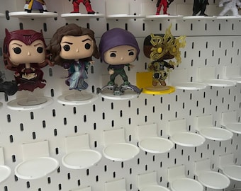 Suportes de exibição Funko Pop projetados para Ikea Skadis, pacote com 3 unidades.