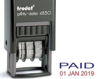 Trodat 4850 Stock Date Stamp - PAID