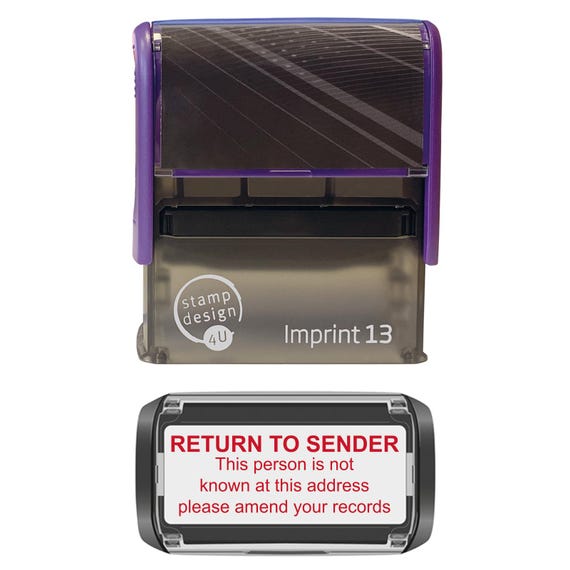 Return To Sender Not At This Address Self Inking Rubber Stamp – All Quality - View #10