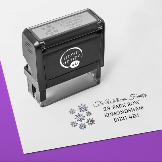 Cute Snowflake Custom Return Address Stamp - Simply Stamps