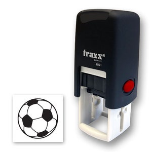 Football Icon-loyaliteitsrubberstempel, 14 mm, in 5 inktkleuren voor je klantenbestand en kaarten
