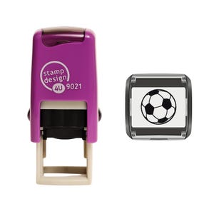 Football Icon Loyalty Rubber Stamp: Self-Inking 14mm, Black Ink
