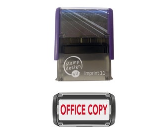 Impresión 11 Sello Word de 38 x 14 mm - OFFICE COPY en tinta roja de Stamp Design 4U