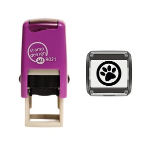 Paw Print Icon Loyalty Rubber Stamp, 14mm, in 5 Ink Colours for your Loyalty Scheme and Cards