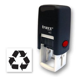 Recycle Symbol Loyalität Stempel, 14 mm, in 5 Druckfarben für Ihr Treueprogramm und Karten