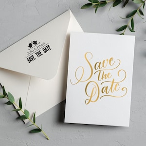 Sello personalizado para guardar la fecha con agapornis: sello de boda personalizado