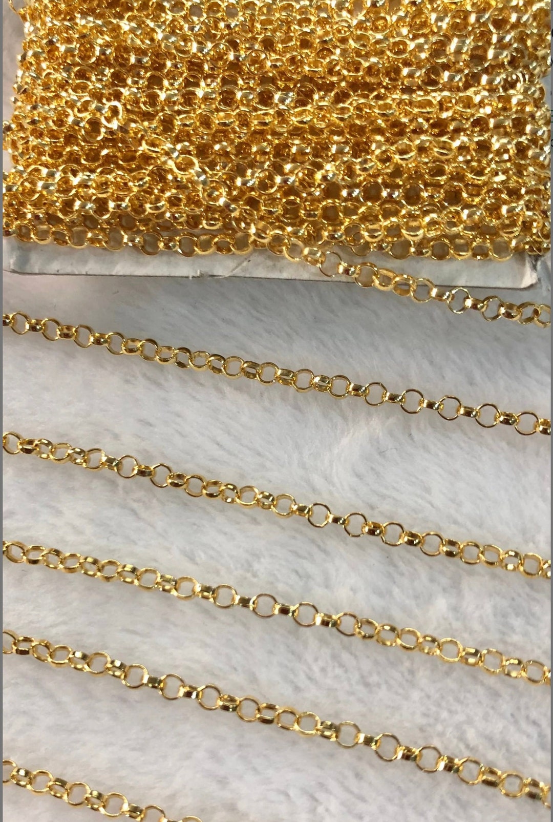 Dainty 1.6mm Rolo 18K Gold Filled Chain Wholesale Gold Chain Bulk Gold