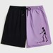Guys Colorblock Skeleton Print Shorts