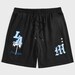 Guys Letter & Star Print Drawstring Shorts