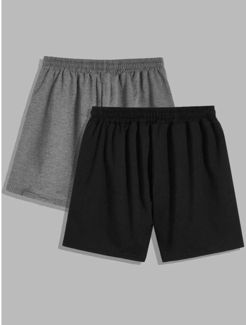 Men's 2pc Set of Solid Drawstring Shorts - Etsy