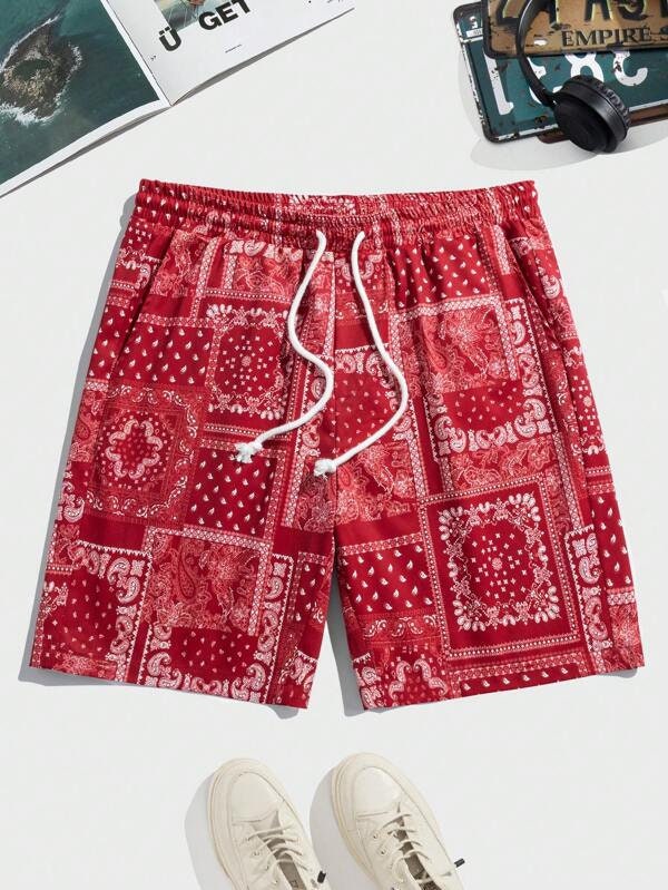 Bandana Patchwork Shorts 10 / Blue by Sol Angeles Kids