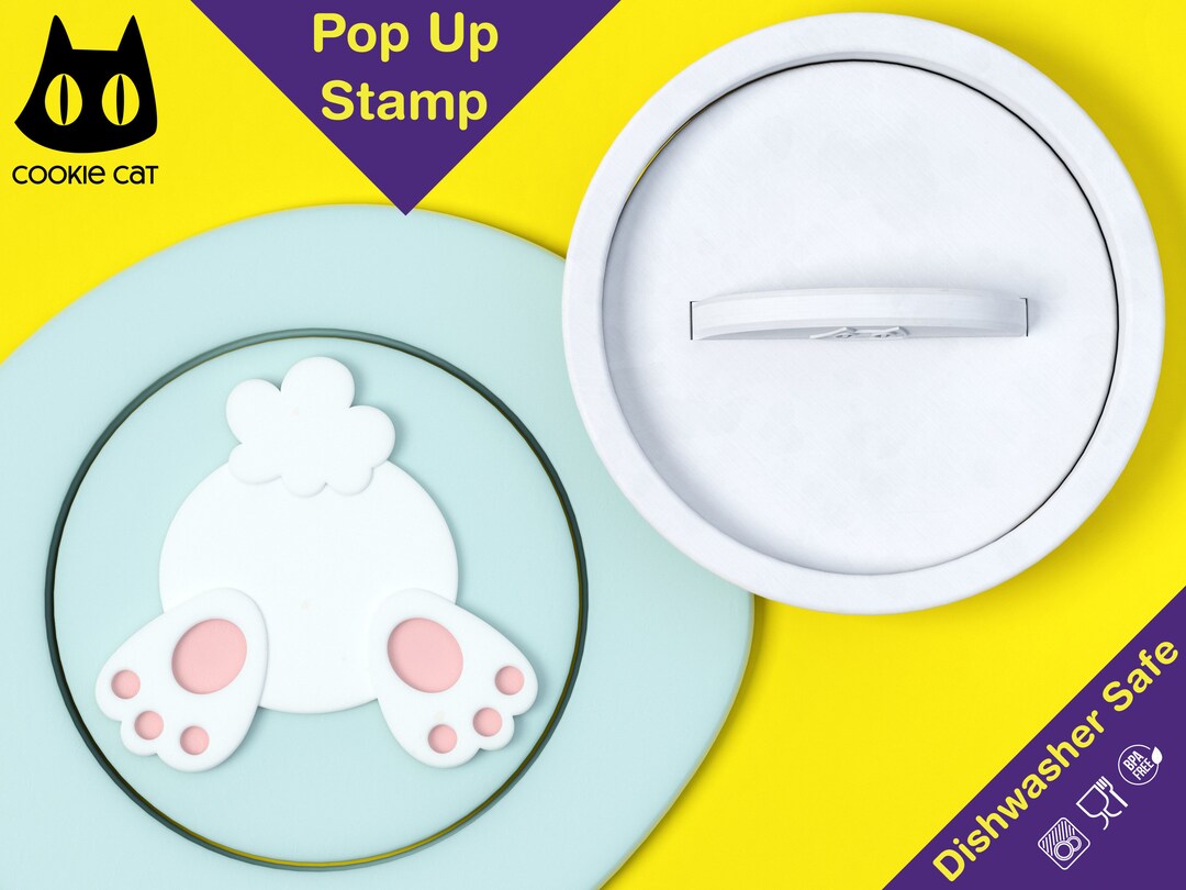 Boss Embossers Rabbit Bunny 3D Pop up Fondant Embosser | Rabbit Cookie Stamp | Hare Cookie ...