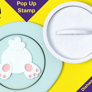 Stampo per fondente pop-up 3D Bunny | Timbro per biscotti coniglio | Tagliabiscotti Lepre