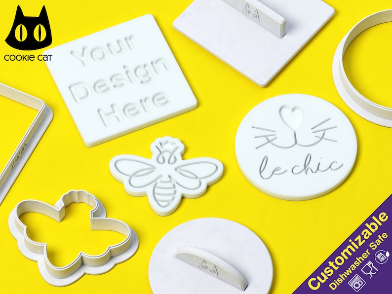 Personalized LOGO Cookie Stamp With Matching Cookie Cutter Etsy