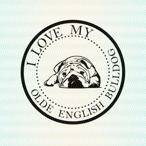 Olde English Bulldog PNG Digital File