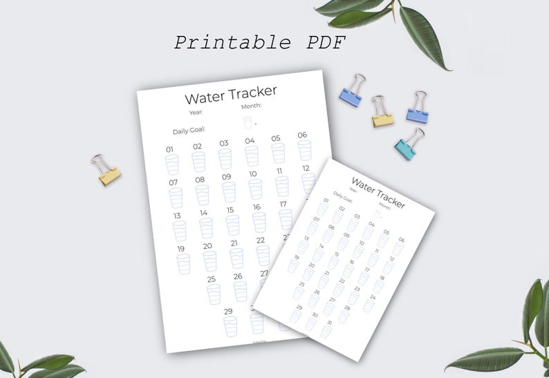 Water Tracker Printable PDF Water Habit A4 A5 - Etsy