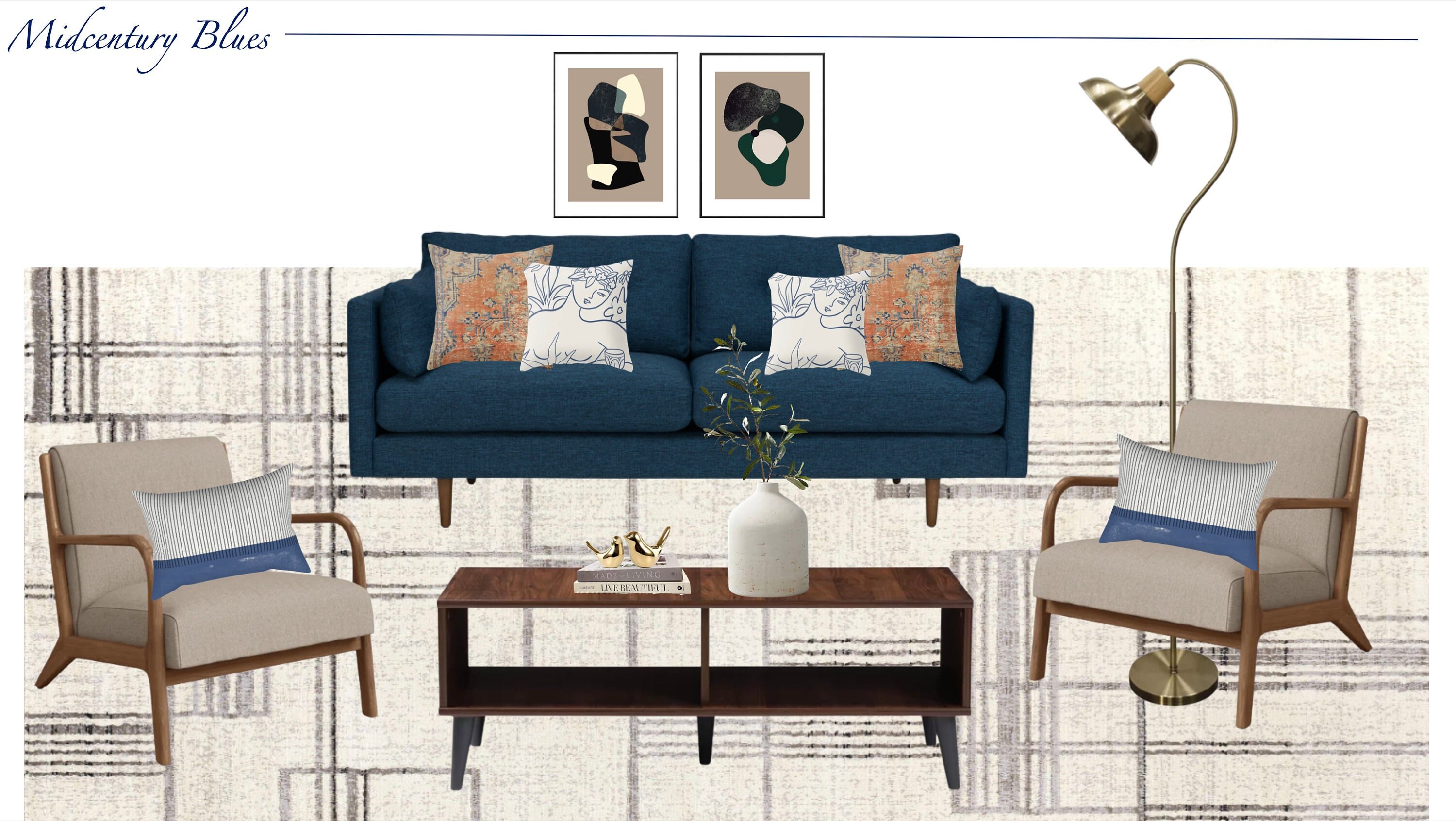 Living Room Design Edesign Predesigned Interior Design Etsy