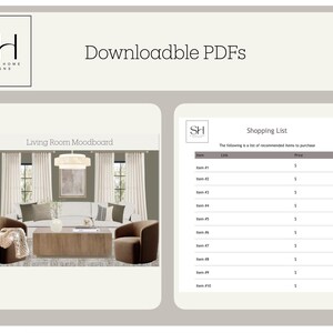 Modern Earthtone Living Room Design | E-design | Pre-designed Interior ...