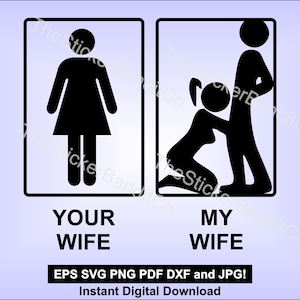 私の妻、あなたの妻 - Bj - SVG PNG EPS jpg dxf pdf - 即時ダウンロード