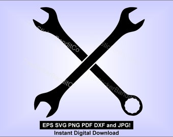 Crossed Wrenches - SVG