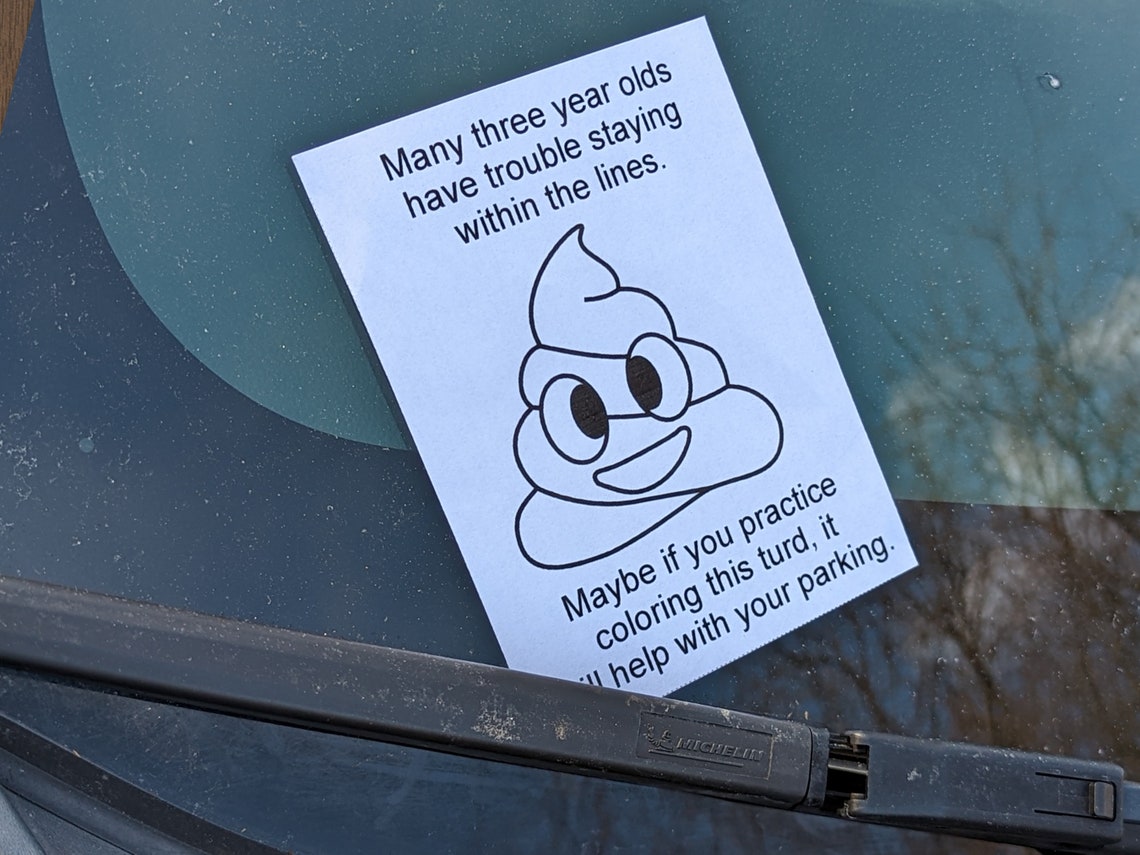 Printable BAD Parking Tickets Instant Download Coloring - Etsy