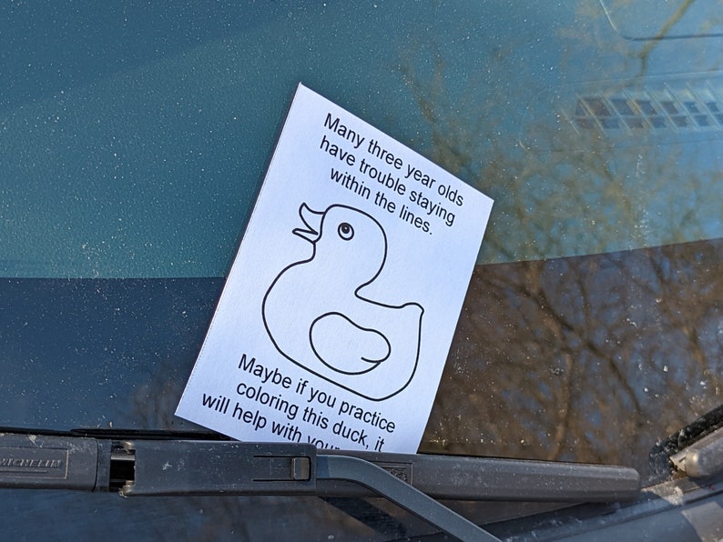 Printable BAD Parking Tickets Instant Download Coloring | Etsy