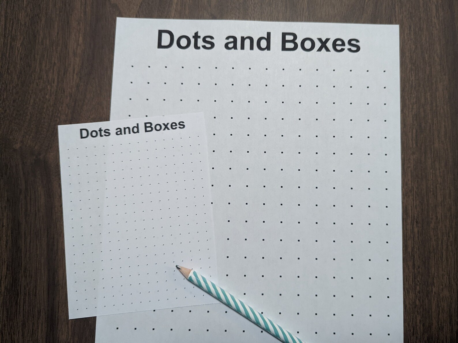 Dots and Boxes Printable Game Pdf Png Digital Download Family Game