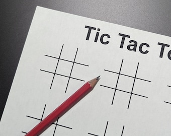 Tic Tac Toe Printable game - pdf - png - Digital Download - family game - childrens game - educational - x's o's - xo