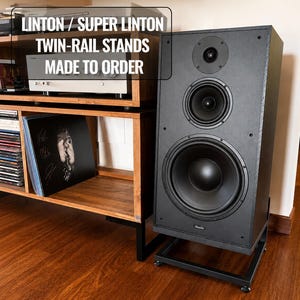 Wharfedale Linton/Super Linton Twin-Rail luidsprekerstatieven (paar) – verstelbare poten, 150/200/250 mm hoogte-opties