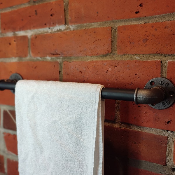 Industrial Towel Holder, Towel Rack, Towel Bar, Industrial Decor, Industrial Home Decor, Pipe Decor, Towel Holder, Industrial Style