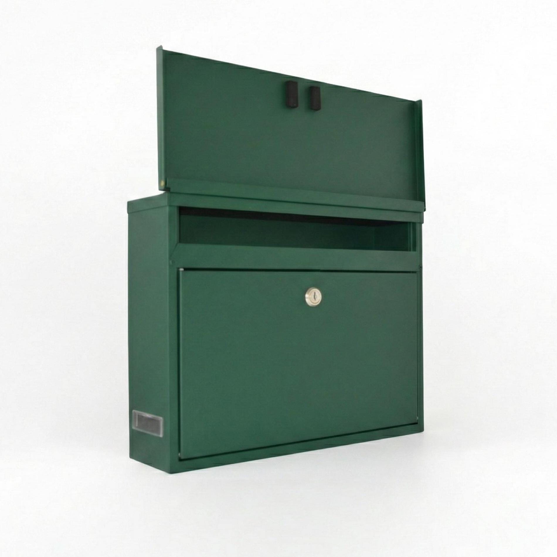 Large Wall Mounted Mailbox, Lockable Modern Letterbox (A4/C4) – Powder ...