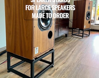 Cube Speaker Stands (Pair) – Heavy-Duty Steel Floor Stands, Custom Height 100–500 mm