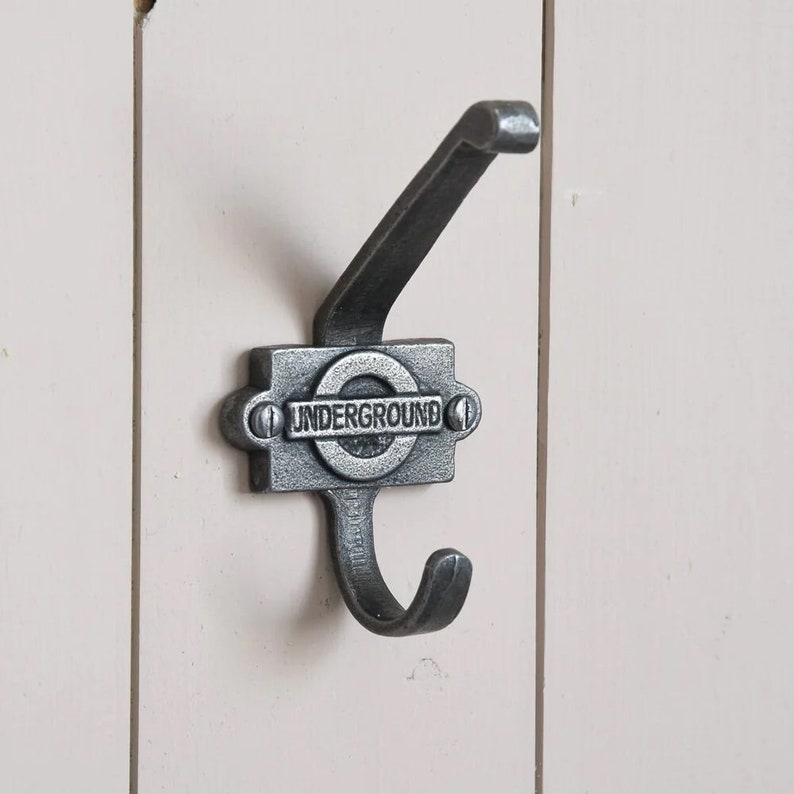 Cast Iron Coat Hook Retro Antique Finish Double Coat Hook Etsy