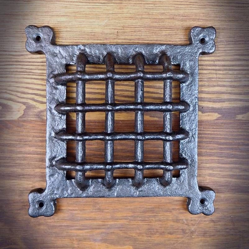 Cast Iron Vent Cover – Victorian Wall Vent Grille, Decorative Air ...