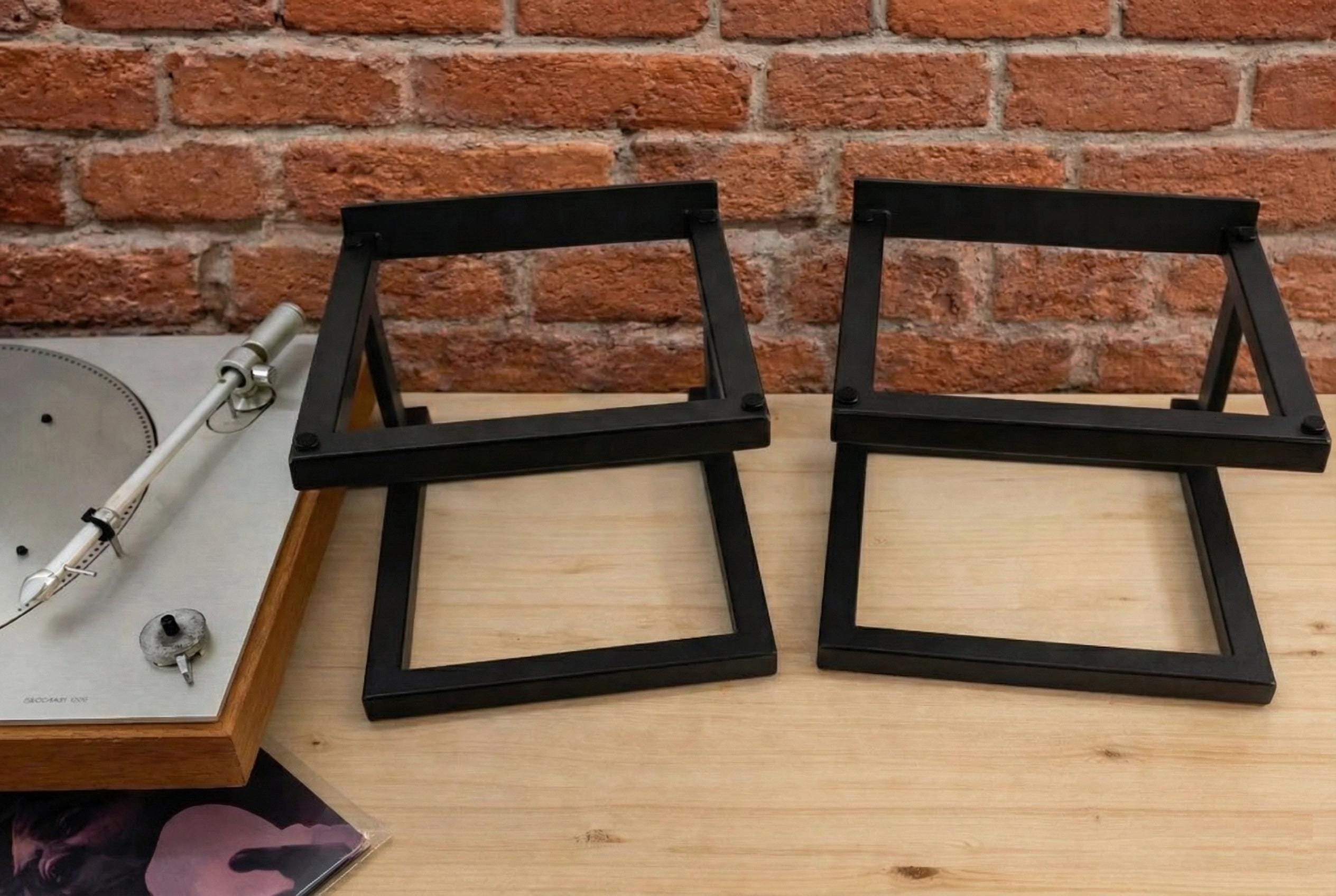 High Sound Bar Riser Desktop Speaker Stands / Risers (pair) – Full Top Plate Steel, Custom ...