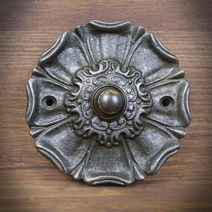 Iron Rustic FLOWER DOOR BELL, Antique Door bell, Home doorbell, original door bel, Home decor, Vintage Bell Press