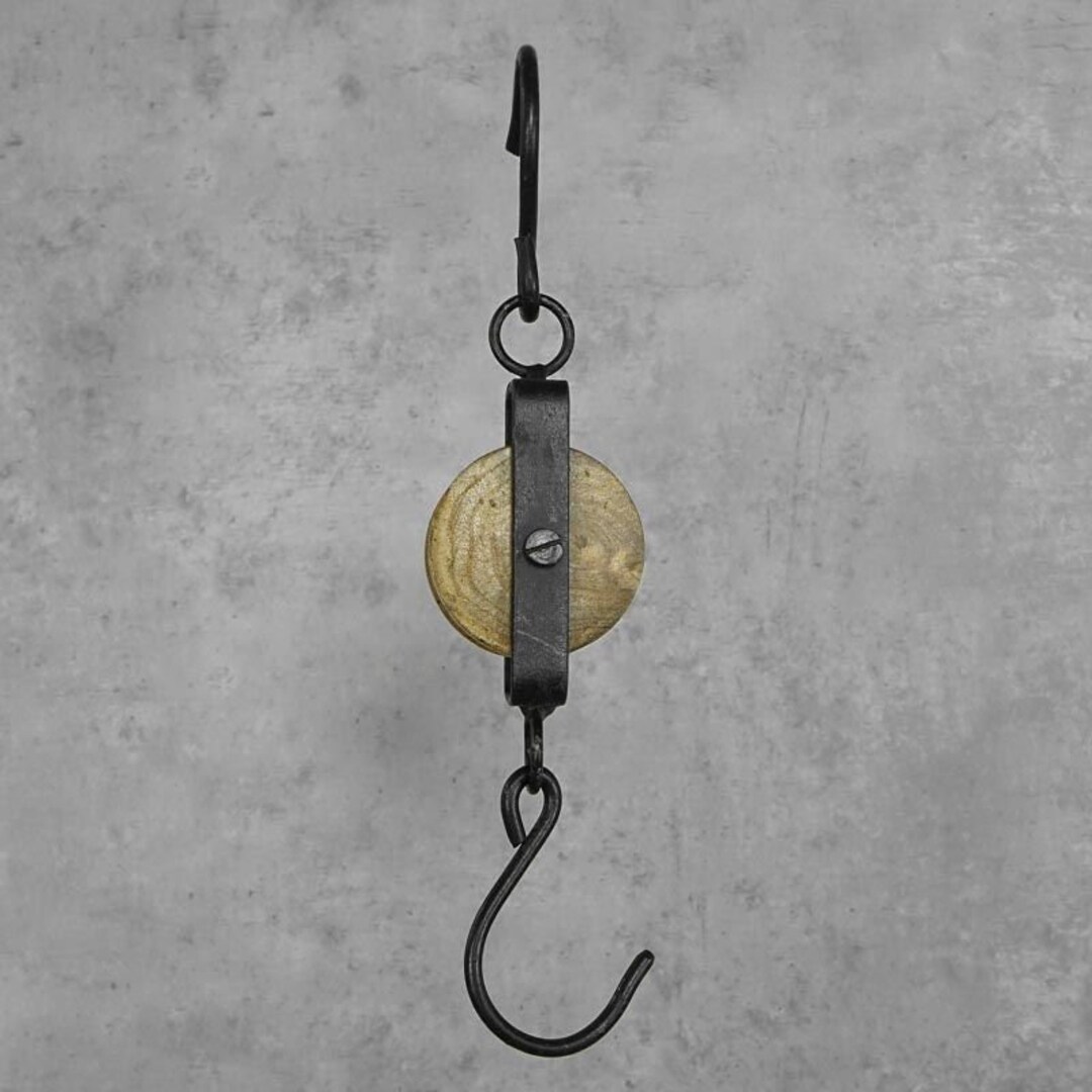 Industrial Steel Rope Pulley, Retro Loft Pulley, Industrial Bar Decor