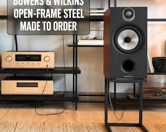 Bowers & Wilkins Speaker Stands (Pair) – Custom Open-Frame Steel, 150/200/250 mm Height Options