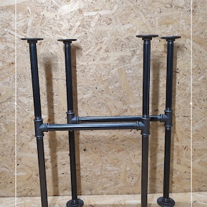 Industrial Coffee Table With Industrial Raw Steel Pipe Legs , Black steel pipe coffee table legs, Pipe Leg