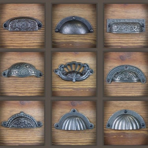 Furniture Handle, Cast Iron Pull Handle, Cabinets and Doors Handle, Rustic Industrial Knob, Cupboard Drawer, Antique, Retro, Vintage Handle